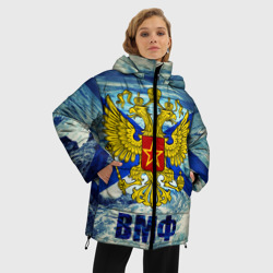 Женская зимняя куртка Oversize ВМФ - фото 2