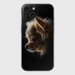 Чехол для iPhone 15 силиконовый с защитой камеры Чихуахуа