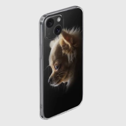 Чехол для iPhone 15 силиконовый с защитой камеры Чихуахуа - фото 2
