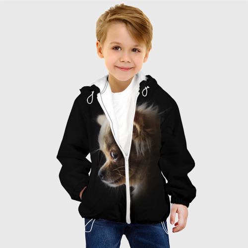 Детская куртка 3D Чихуахуа, цвет белый - фото 3
