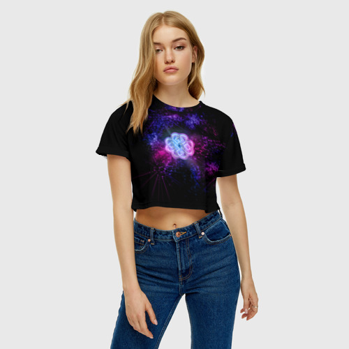 Женская футболка Crop-top 3D BREAKING BENJAMIN, цвет 3D печать - фото 3