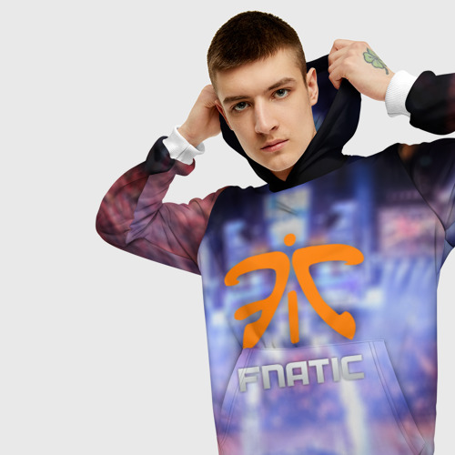 Мужская толстовка 3D Fnatic team, цвет белый - фото 5