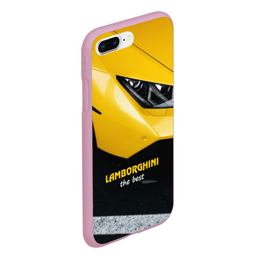 Чехол для iPhone 7Plus/8 Plus матовый Lamborghini the best, цвет розовый - фото 3