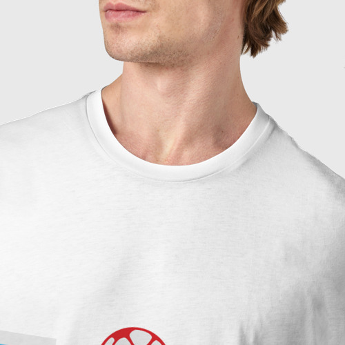 Мужская футболка хлопок Сборная России, цвет белый - фото 6