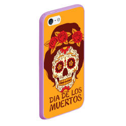 Чехол для iPhone 5/5S матовый Мексиканский череп - день мертвых - фото 2