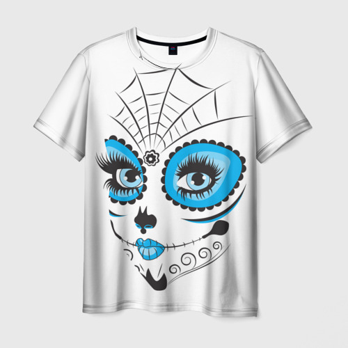 Мужская футболка 3D Мексиканский череп - девочка, цвет 3D печать