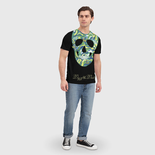 Мужская футболка 3D Мексиканский череп, цвет 3D печать - фото 5