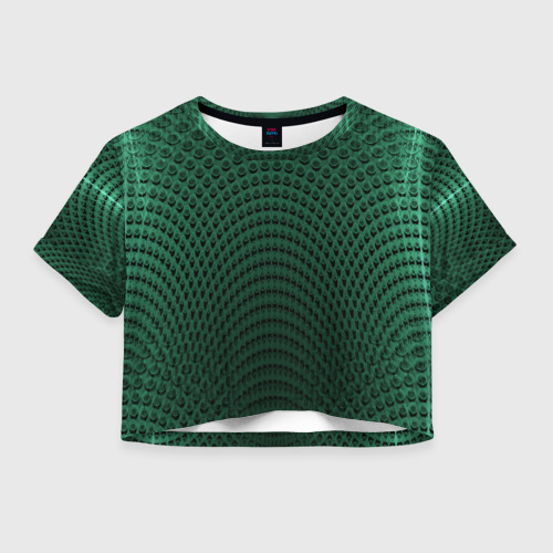 Женская футболка Crop-top 3D Парящие круги, цвет 3D печать