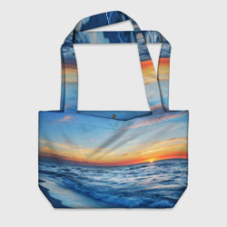 Пляжная сумка 3D Море на закате