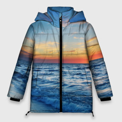 Женская зимняя куртка Oversize Море на закате