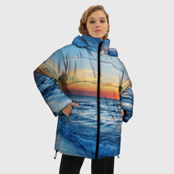 Женская зимняя куртка Oversize Море на закате - фото 2