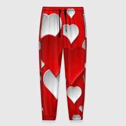 Мужские брюки 3D Сердца