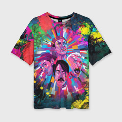 Женская футболка oversize 3D Red Hot Chili Peppers 1