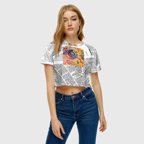 Женская футболка Crop-top 3D Red Hot Chili Peppers 2, цвет 3D печать - фото 3