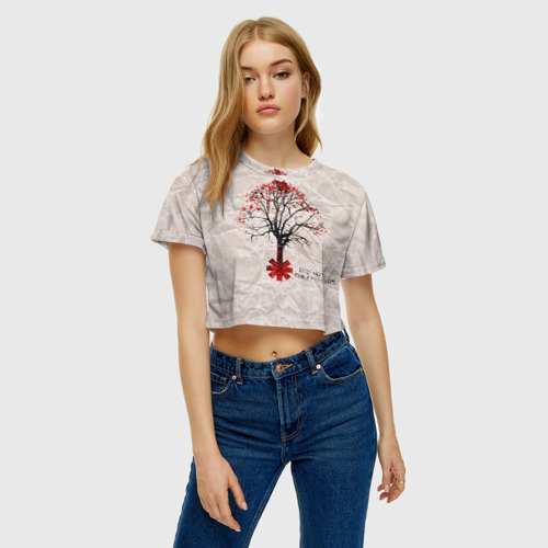 Женская футболка Crop-top 3D Red Hot Chili Peppers 4 - фото 4