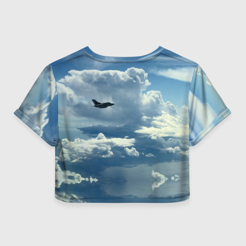 Женская футболка Crop-top 3D ВВС, цвет 3D печать - фото 2