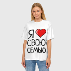 Женская футболка oversize 3D Family Look - фото 2