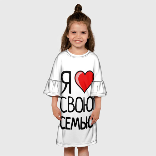 Детское платье 3D Family Look, цвет 3D печать - фото 4