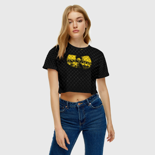 Женская футболка Crop-top 3D Wu-Tang Clan, цвет 3D печать - фото 3