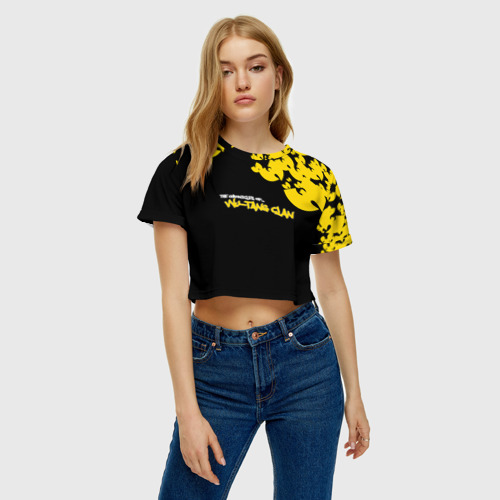 Женская футболка Crop-top 3D Wu-Tang clan, цвет 3D печать - фото 3