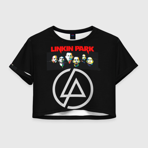 Женская футболка Crop-top 3D Linkin Park