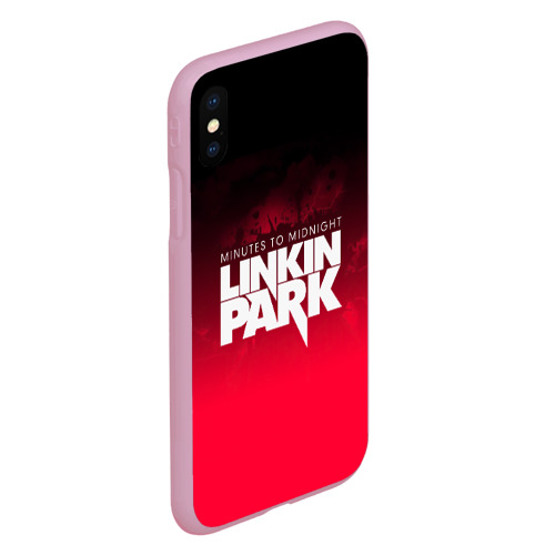 Чехол для iPhone XS Max матовый Linkin Park, цвет розовый - фото 3