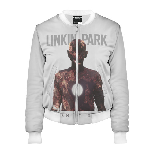Женский бомбер 3D Linkin Park, цвет белый