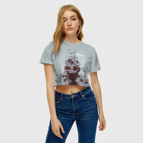 Женская футболка Crop-top 3D Linkin Park, цвет 3D печать - фото 3