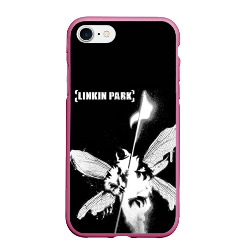 Чехол для iPhone 7/8 матовый Linkin Park, цвет малиновый