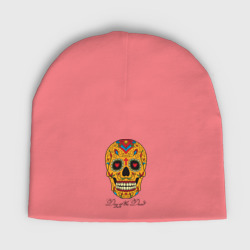 Детская шапка демисезонная Мексиканский череп в день мертвецов