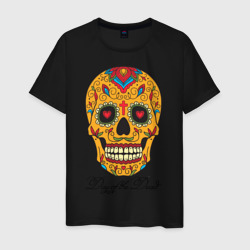 Мужская футболка хлопок Мексиканский череп