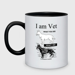 Кружка двухцветная I Am Vet