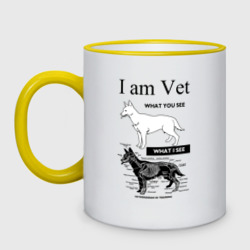 Кружка двухцветная I Am Vet