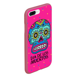 Чехол для iPhone 7Plus/8 Plus матовый Мексиканский череп - фото 2