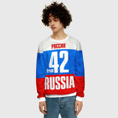 Мужской свитшот 3D Russia (from 42), цвет белый - фото 3