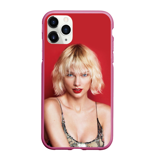 Чехол для iPhone 11 Pro Max матовый Taylor Swift, цвет малиновый