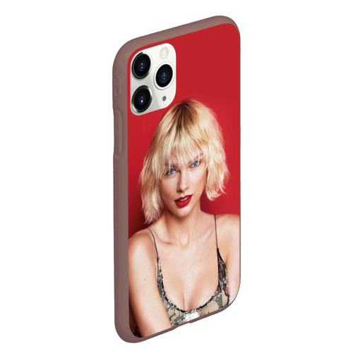 Чехол для iPhone 11 Pro Max матовый Taylor Swift, цвет коричневый - фото 3