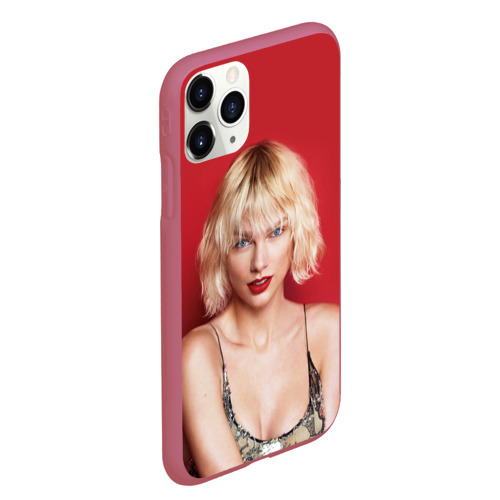 Чехол для iPhone 11 Pro Max матовый Taylor Swift, цвет малиновый - фото 3