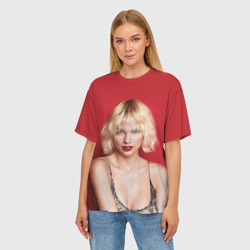 Женская футболка oversize 3D Taylor Swift - фото 2