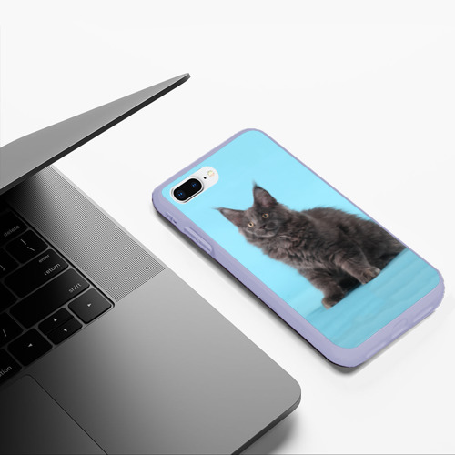 Чехол для iPhone 7Plus/8 Plus матовый с принтом Кот мейн кун, фото #5