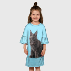 Детское платье 3D Кот мейн кун - фото 2