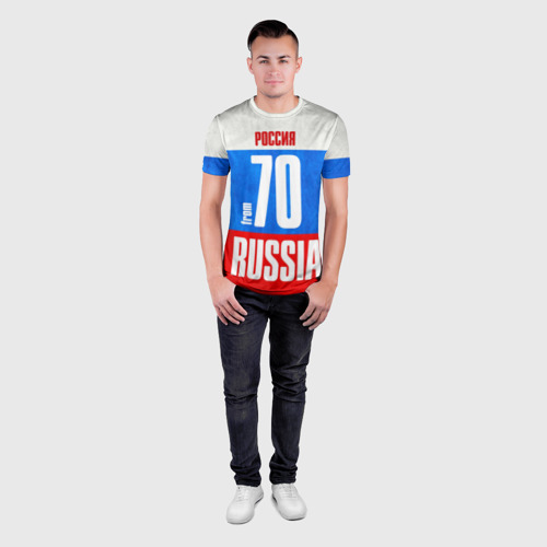 Мужская футболка 3D Slim Russia (from 70), цвет 3D печать - фото 4