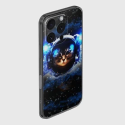 Чехол для iPhone 16 Pro силиконовый с защитой камеры Кот космонавт - фото 2