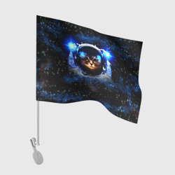 Флаг для автомобиля Кот космонавт