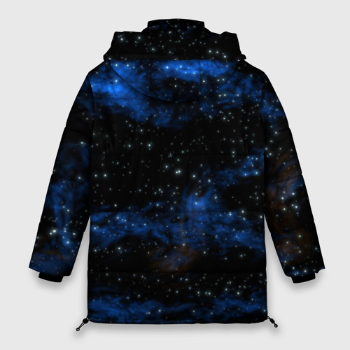 Женская зимняя куртка Oversize Кот космонавт, цвет черный - фото 2