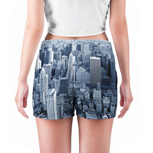 Женские шорты 3D с принтом New York, вид сзади #2