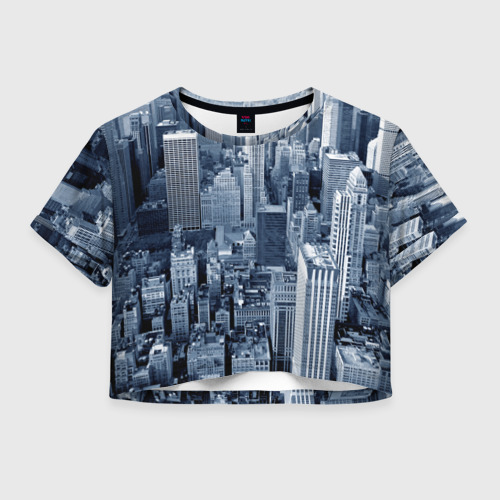Женская футболка Crop-top 3D New York, цвет 3D печать