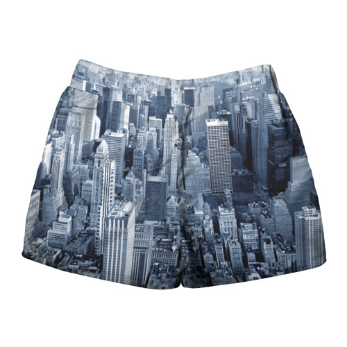 Женские шорты 3D с принтом New York, вид сзади #1