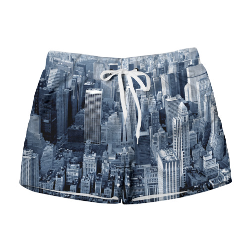 Женские шорты 3D с принтом New York, вид спереди #2