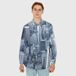 Мужская рубашка oversize 3D New York - фото 2